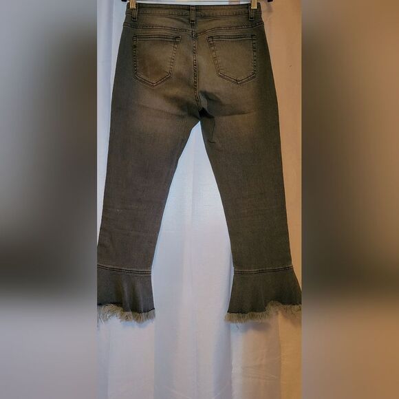 MICHAEL KORS BLUE FLARE FRINGE JEANS - Picture 4 of 7